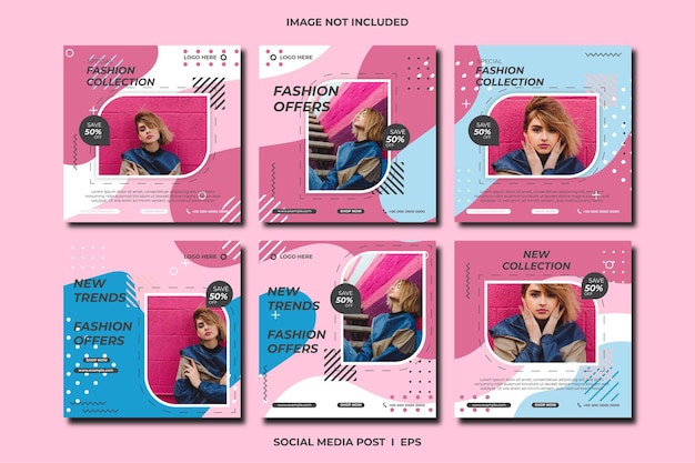 Raccolta di post di instagram per la vendita di moda online