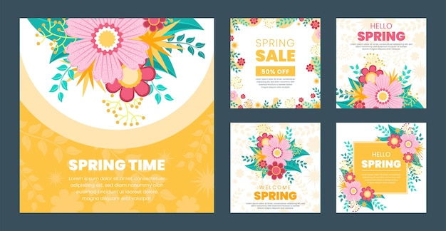 Instagram posts collection for spring celebration