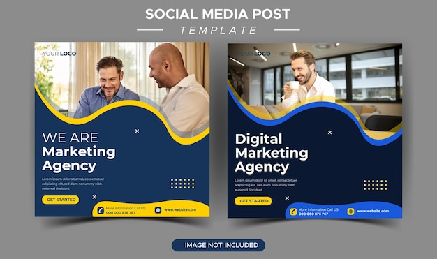 Instagram-postsjabloon voor digitaal zakelijk marketingbureau