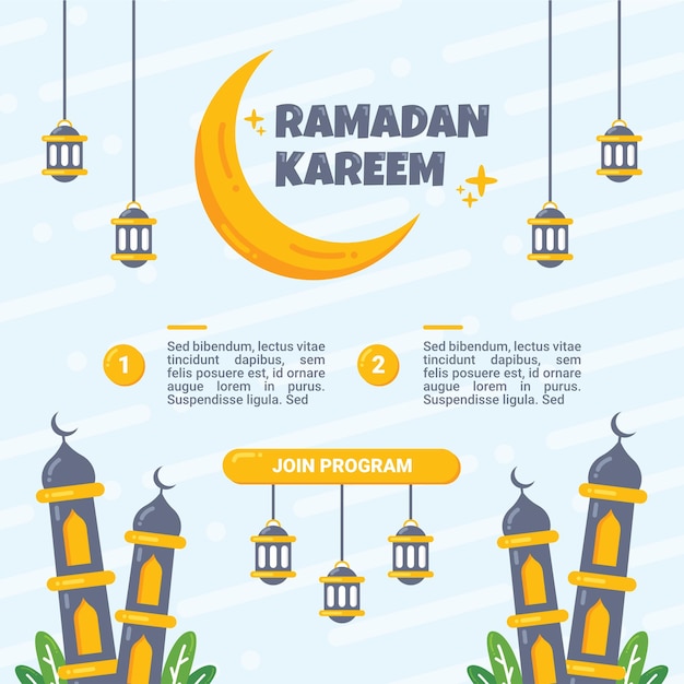 Instagram-postsjabloon voor ramadan-evenement