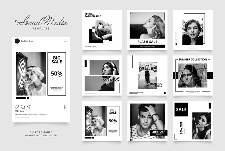 Vector instagram promotie sjabloon voor spandoek