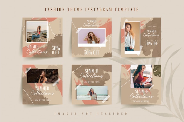 Instagram sjabloon voor mode vrouw online zaken