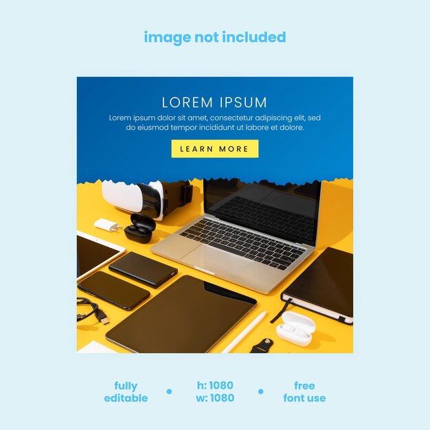 instagram and social media banner posts for multiple purpose set eps vector