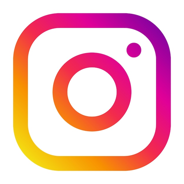 Set di icone del logo del marchio dei social media di instagram