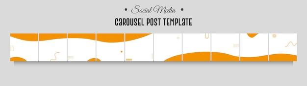 Vector instagram and social media carousel post template