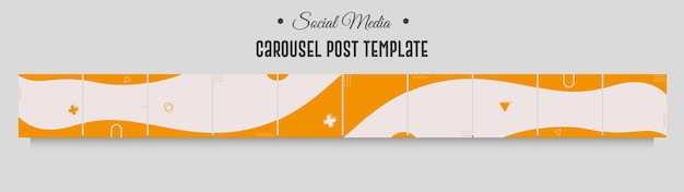 Vector instagram and social media carousel post template