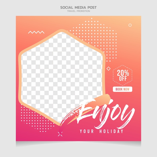 Vector instagram social media post feed banner sjabloon