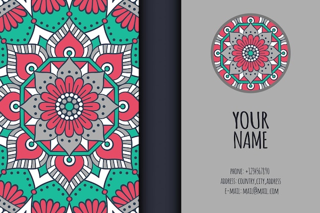 Vector instagram stories background collection with mandala