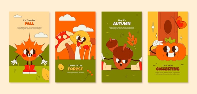 Instagram stories collection for autumn season celebration