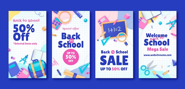 Instagram stories collection for back to school season