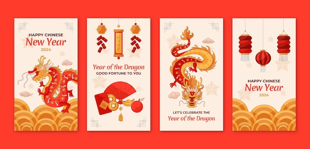 Instagram stories collection for chinese new year festival