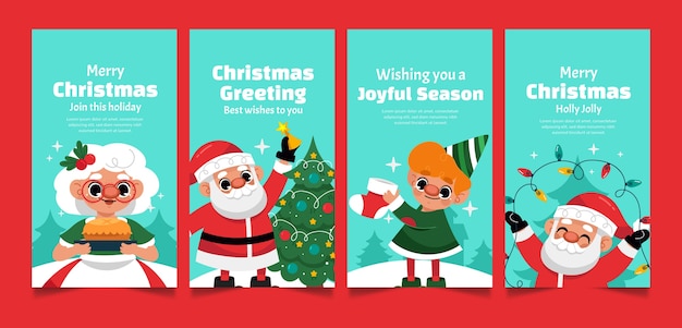 Instagram stories collection for christmas season celebration