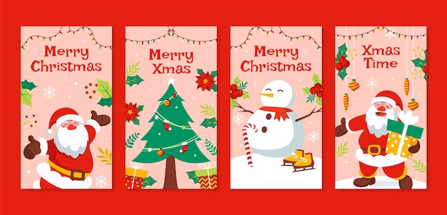 Instagram stories collection for christmas season market