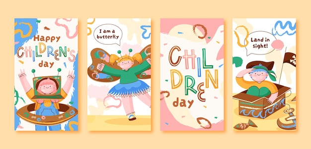 Instagram stories collection for international childrens day