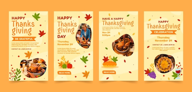 Instagram stories collection for thanksgiving celebration