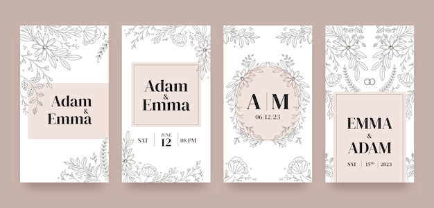instagram stories collection for wedding celebration