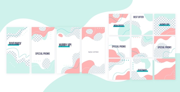 Instagram stories and post collection template