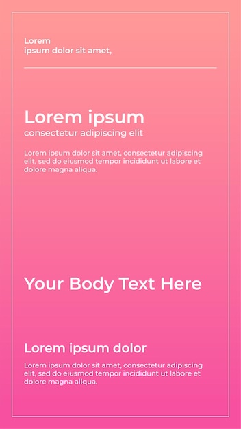 Шаблон instagram историй розовый градиент