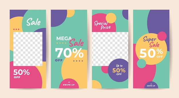 Instagram stories template, social media sale banner