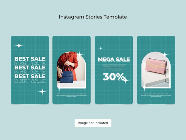 Vector instagram stories template vector