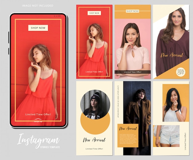 Vector instagram stories template