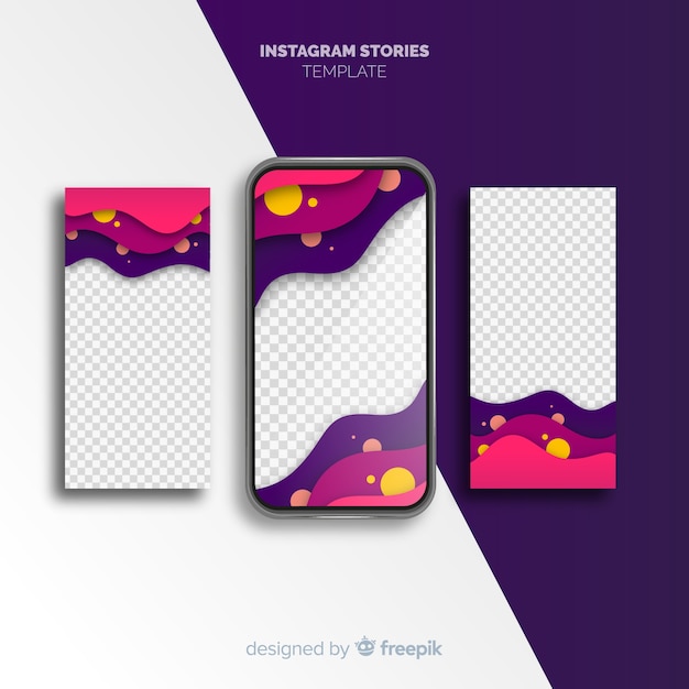 Vector instagram stories template