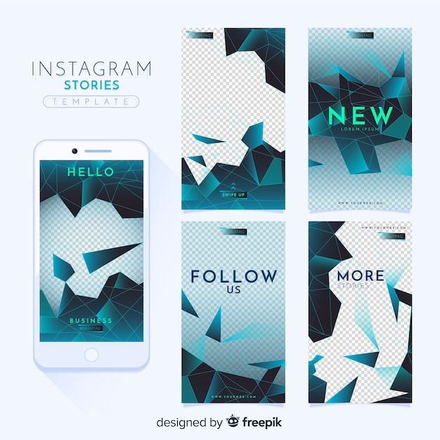 Vector instagram stories template