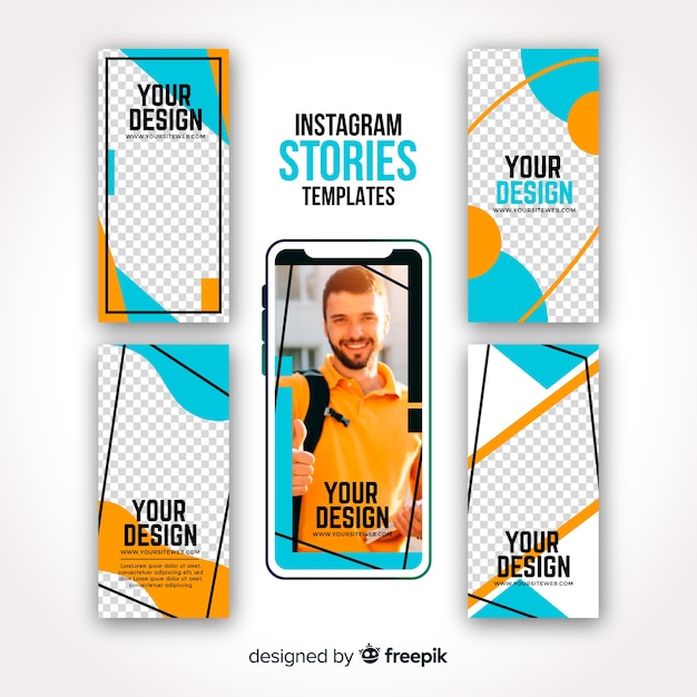 Vector instagram stories template