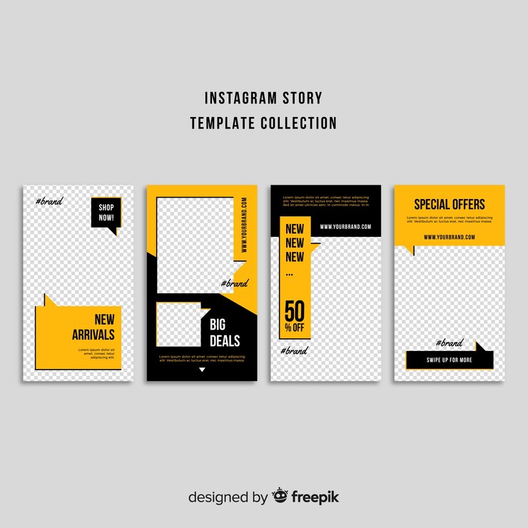 Vector instagramストーリーテンプレート