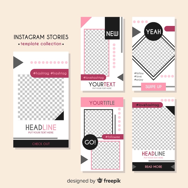 Vector instagram stories template