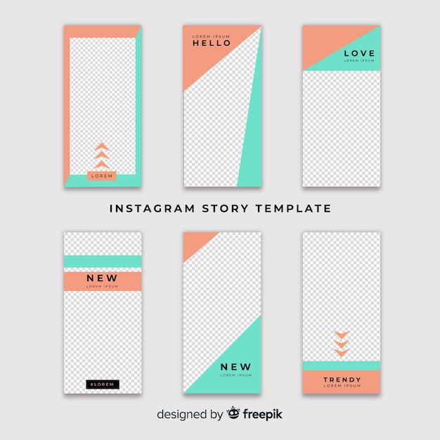 Vector instagram stories template