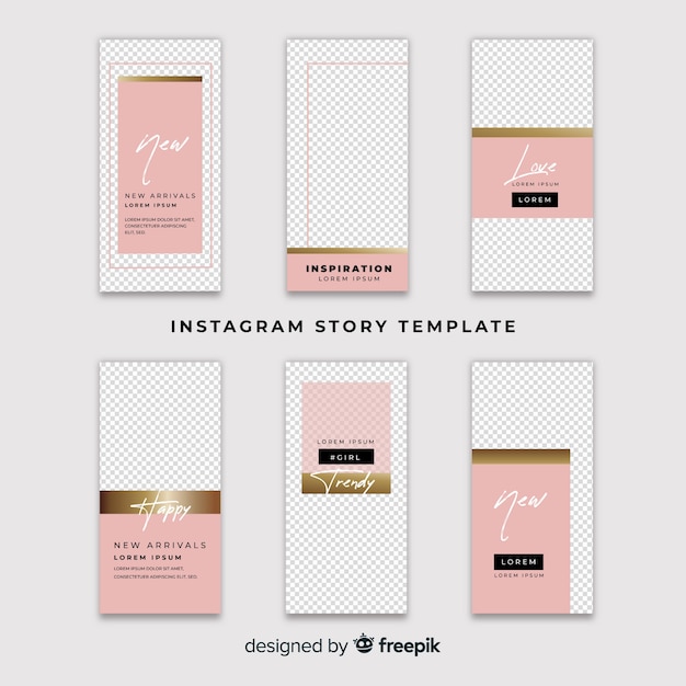 Vector instagram stories template