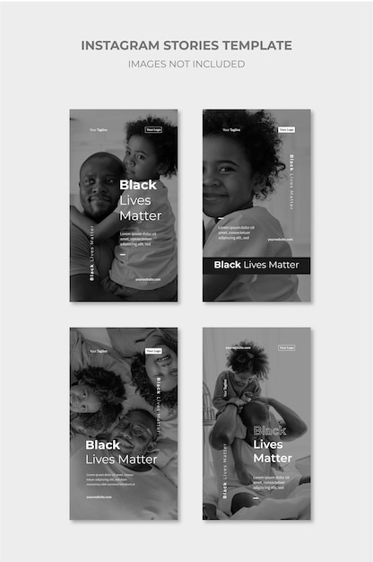 Vector instagram stories template