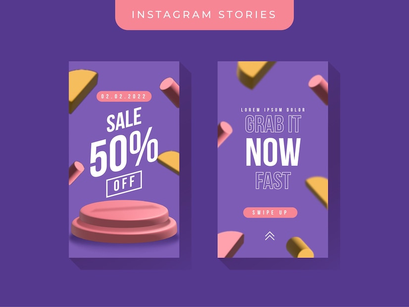 Premium Vector | Instagram stories template