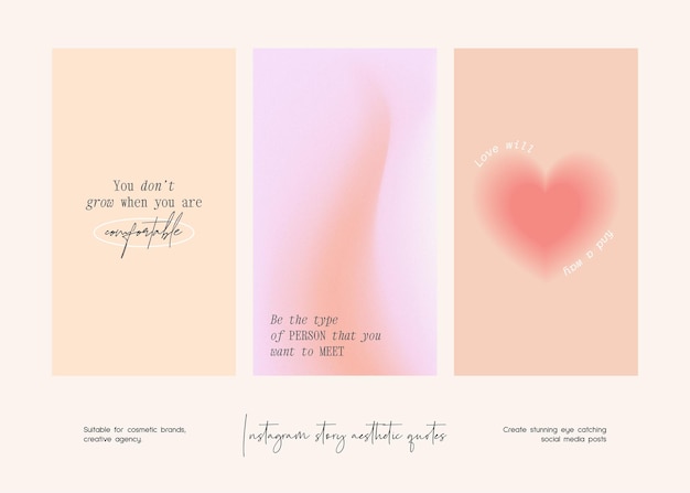 Instagram story aesthetic quotes template collection