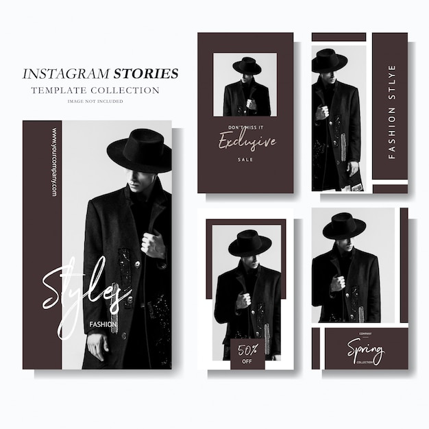 Vector instagram story marketing template