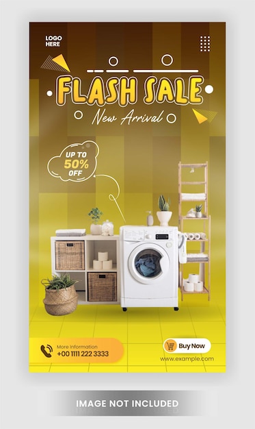 instagram story post home appliances social media template