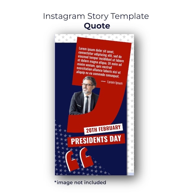 Vector instagram story template quote