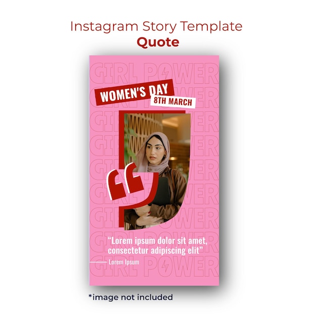 Instagram ストーリー テンプレート 女性の日 引用