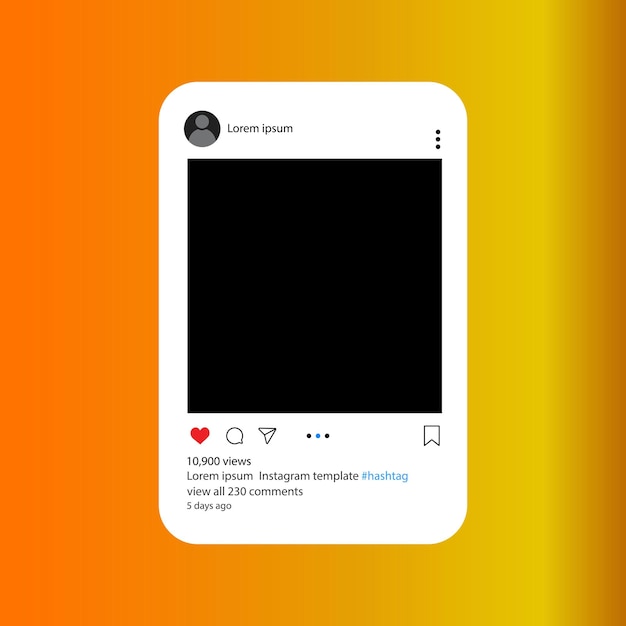 Instagram template feed mock up design