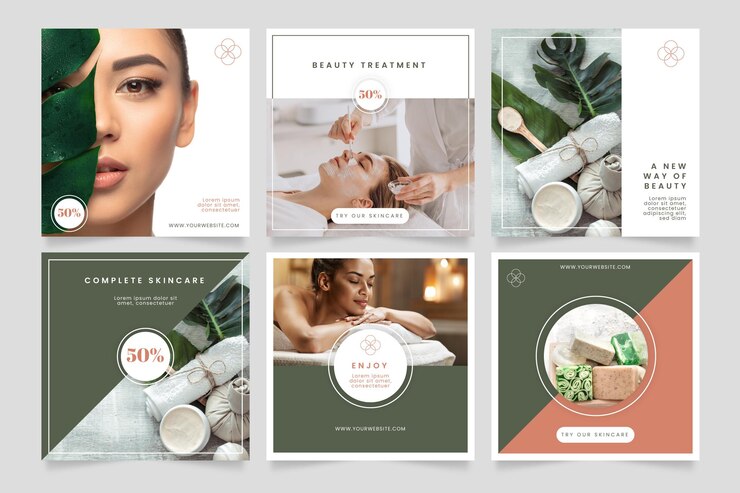 Vector instagram template feed