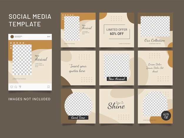 Instagram template social media puzzle post