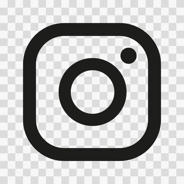 Premium Vector | Instagram vector logo icon social media logotype black
