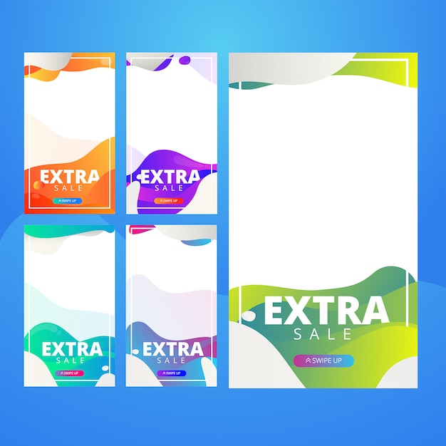 Vector instagram verhalen verkoop banner