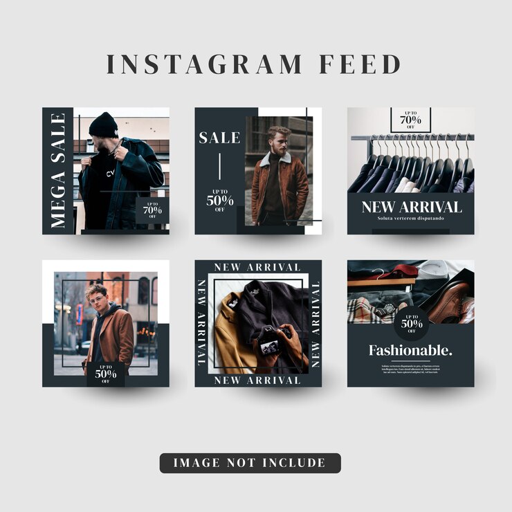 instagram verhalen voeden post mode verkoopsjabloon