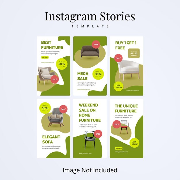 Instagram-verhalen voor meubelpromotie