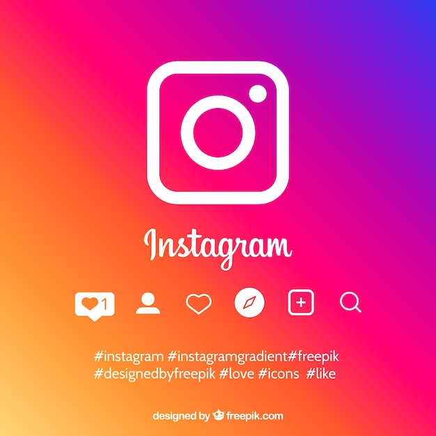 Instagramachtergrond in gradiëntkleuren