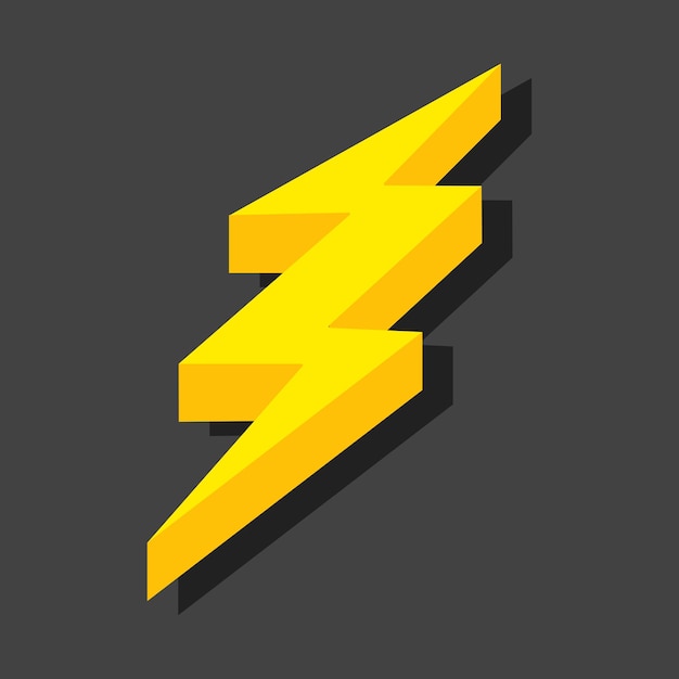 Установите векторную иллюстрацию в современном плоском стиле Lightning Bolt Lightning flash icon set Плоский стиль на темном фоне Вектор