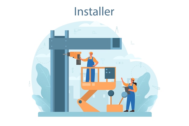 Installateur concept illustratie