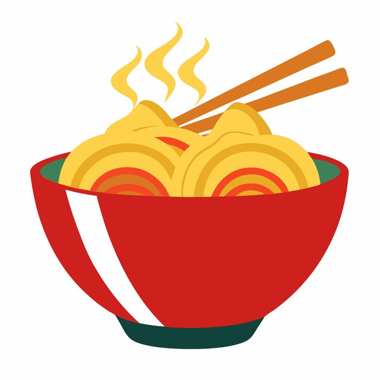 Vector instant noodles vector illustration isolated on a white background